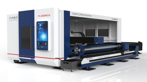 ποιότητας  Integrated Fiber Laser Cutting Machine With Large-scale Exchange Table And Surrounding Tube Plate εργοστάσιο
